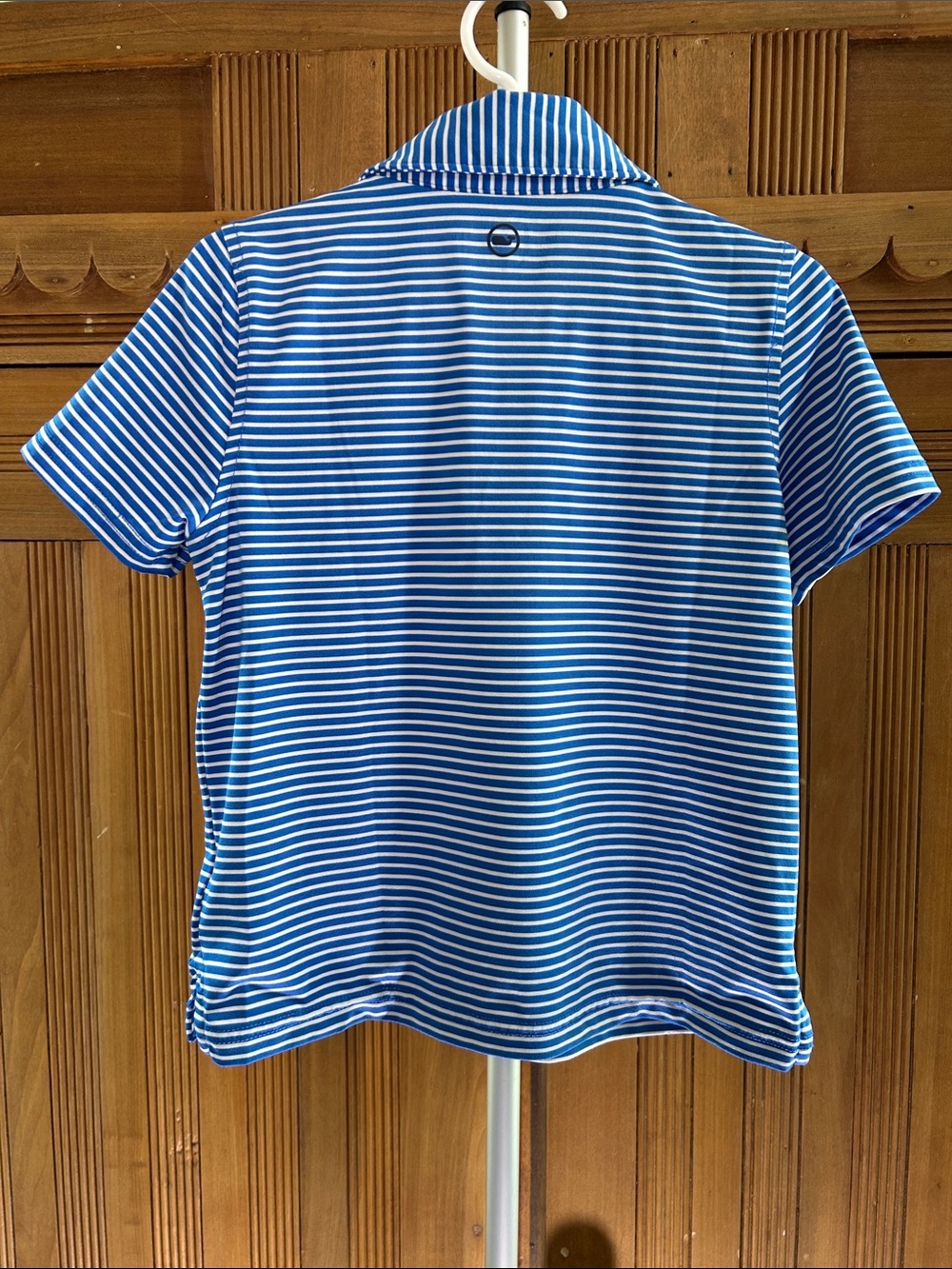 Vineyard Vines On the Go Sankaty Blue & White Striped Polo Shirt - Kids Size 5 - Picture 8 of 12